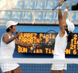 李婷\/孙甜甜晋级决赛 奥运网球场将首次升起五