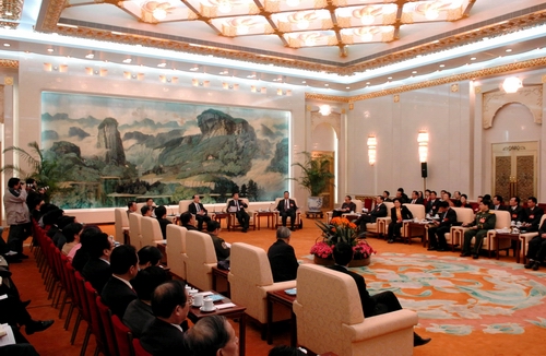 代表团在北京人民大会堂台湾厅审议反分裂国家