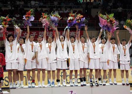 中国女篮击败韩国队卫冕亚锦赛冠军