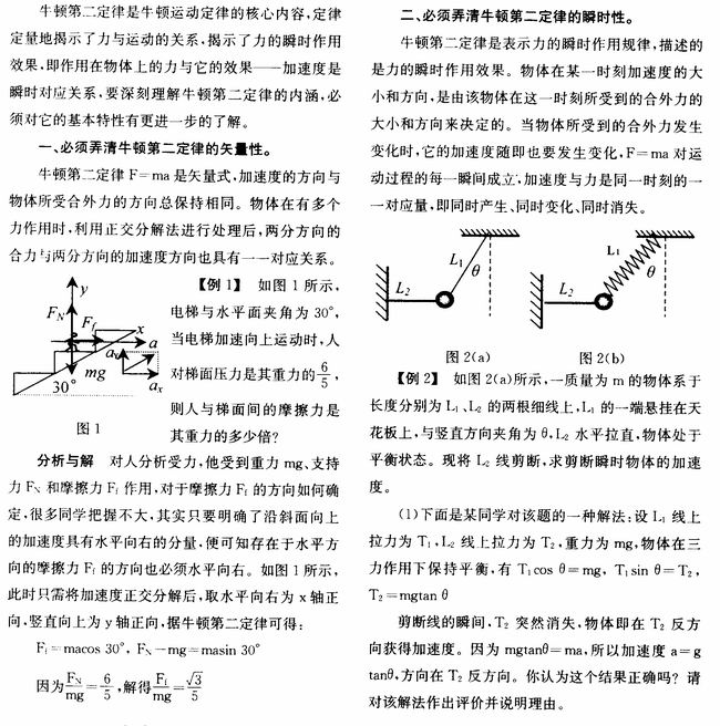 解析牛顿第二定律的四性
