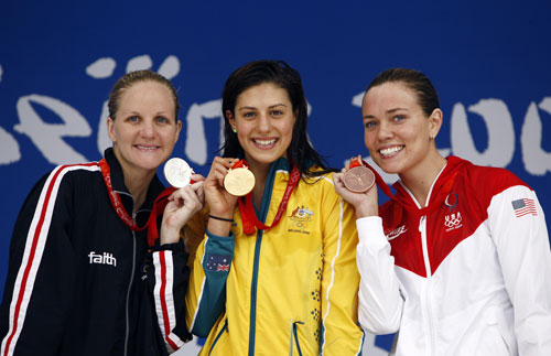 赖斯女子200米个人混合泳夺金 打破世界纪录