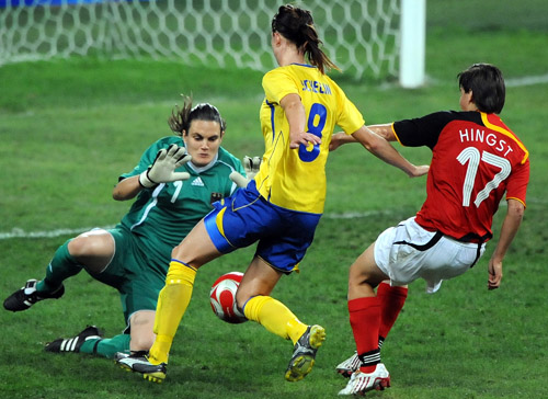 德国女足加时赛战胜瑞典 半决赛再遇巴西