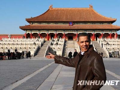 奥巴马参观故宫