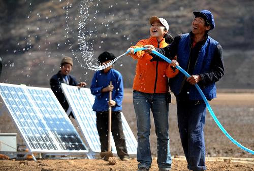 太阳能水泵助灾区低碳救灾