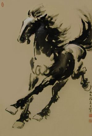 画家王子贤画马精品