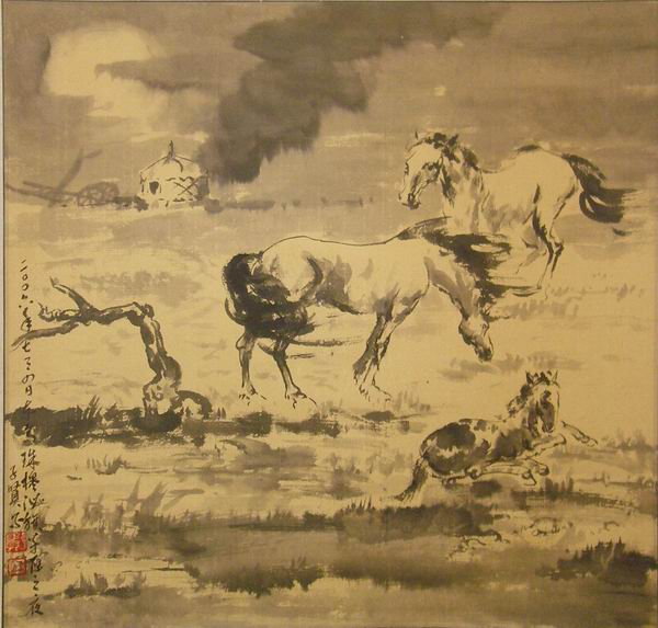 画家王子贤画马精品