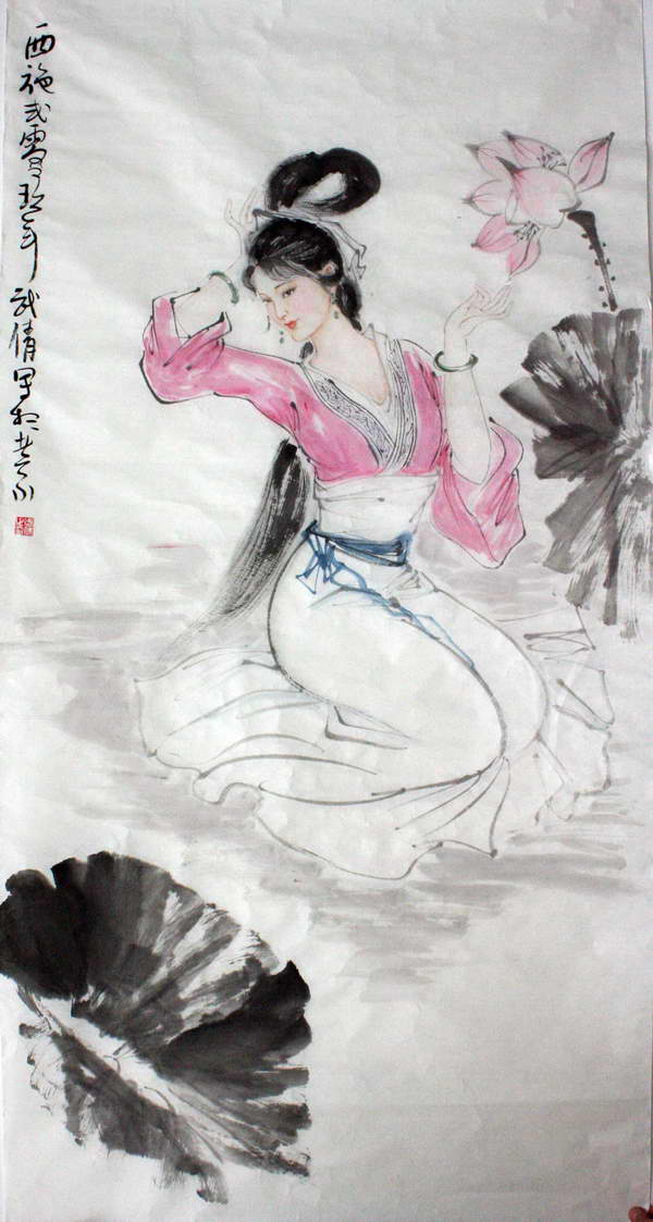 【中国绘画长郎】武倩女画家画美女 - 尔东先生 - 尔东先生的博客